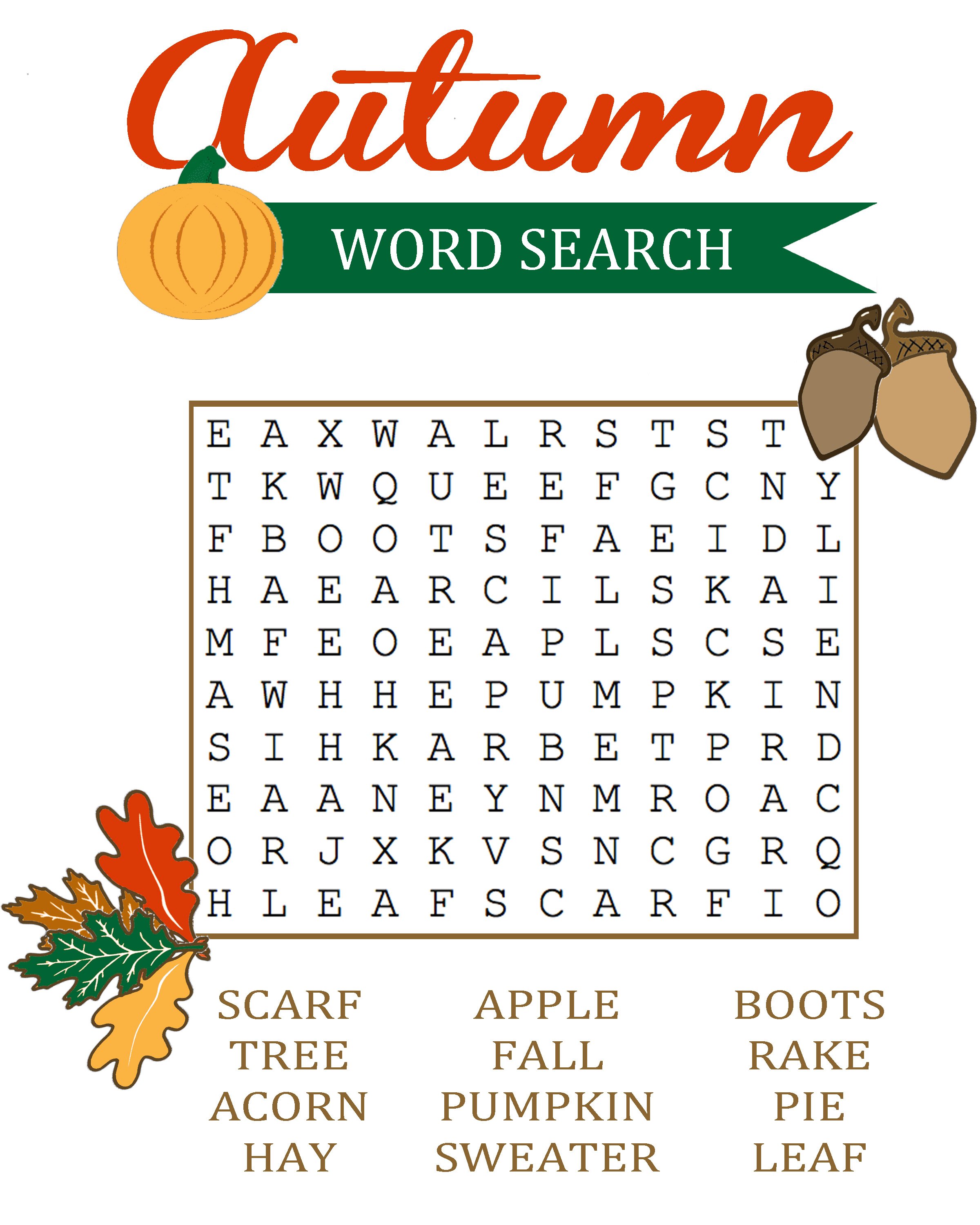 AutumnWordSearch.jpg 2,400×3,000 pixels Fall words