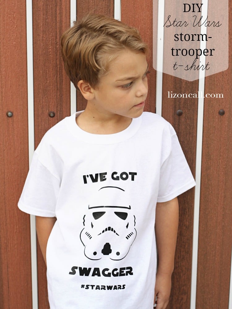 Star Wars Storm Trooper T-shirt free cut file and tutorial how to. Plus 14 more Star Wars inspired projects.