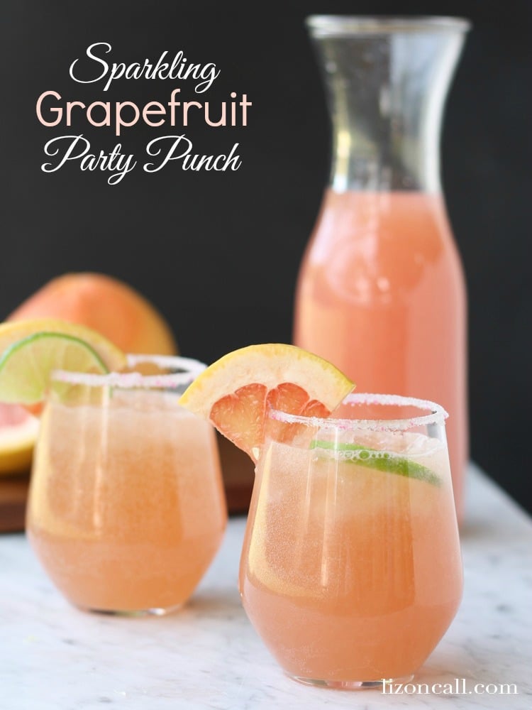 titled image (and shown): Sparkling Grapefruit Party Punch