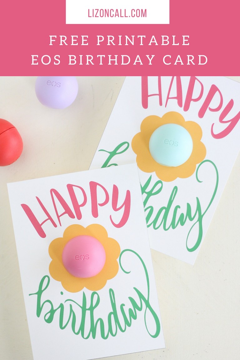 Free Printable EOS Happy Birthday Gift Card