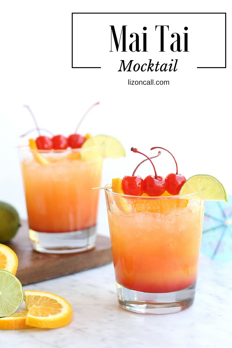 Mai Tai Mocktail Party Punch easy mocktail recipe Liz on Call