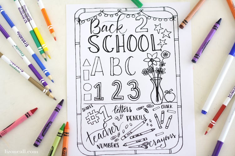 Crayon - Coloring Page (Back to School)