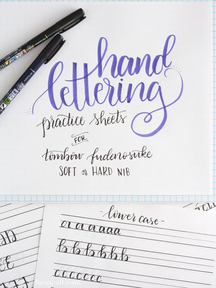 free brush lettering worksheets