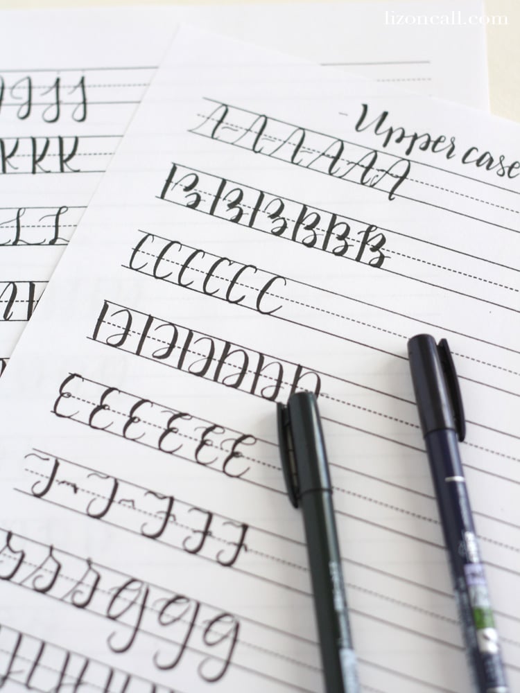 Free Printable Hand Lettering Practice Sheets — Liz on Call