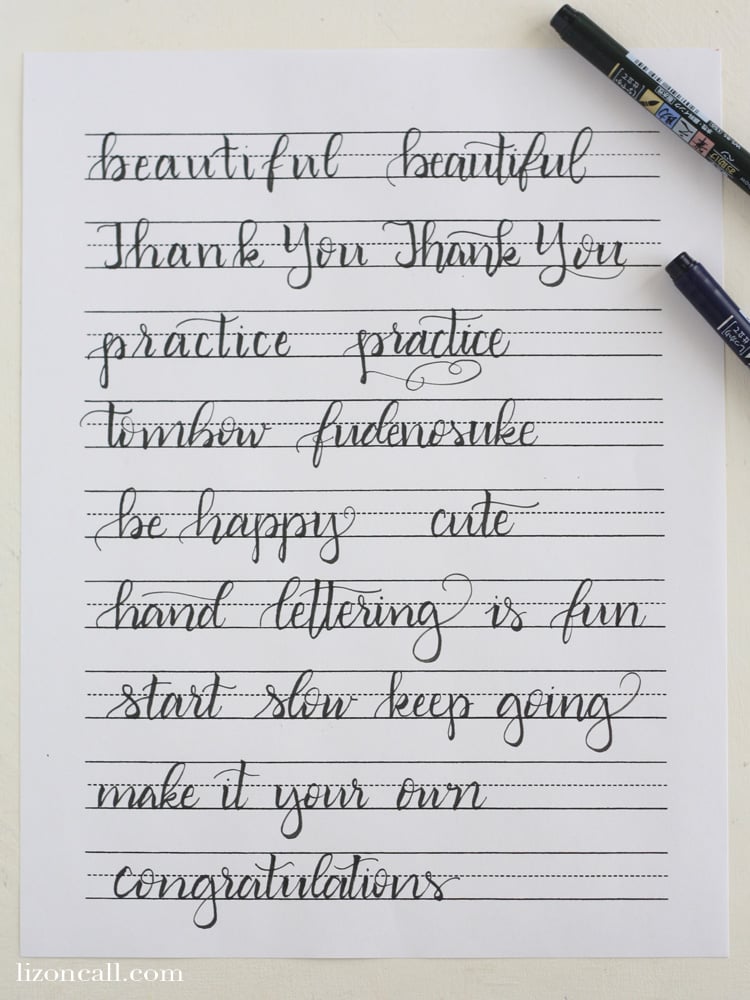 Free Printable Hand Lettering Practice Sheets — Liz on Call