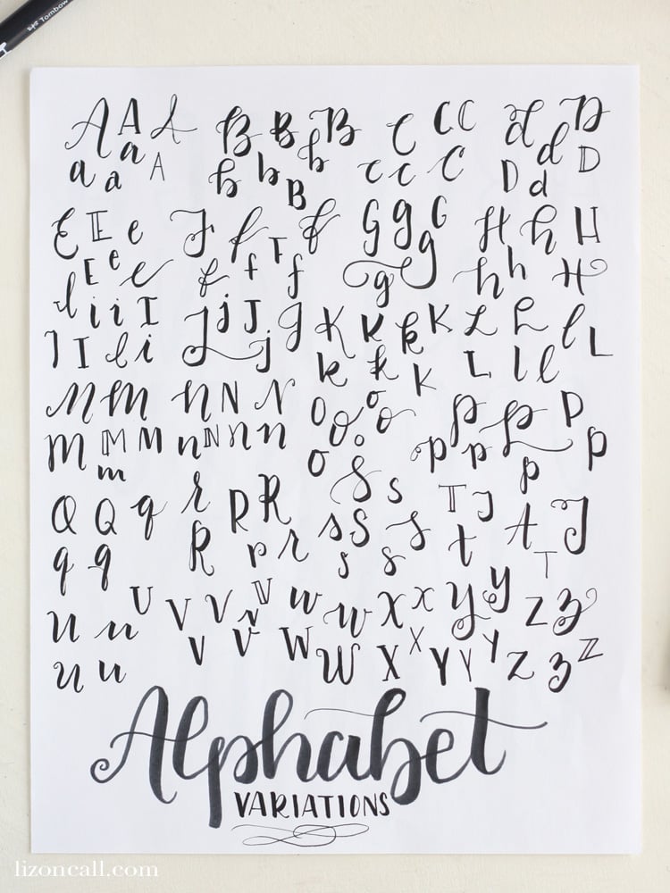 Hand lettering letters to practice (free collection)