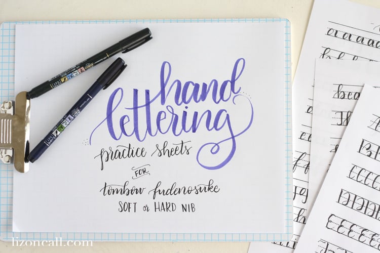 free hand lettering worksheets