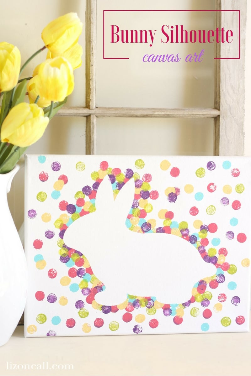 Easter Bunny Canvas Art Liz on Call