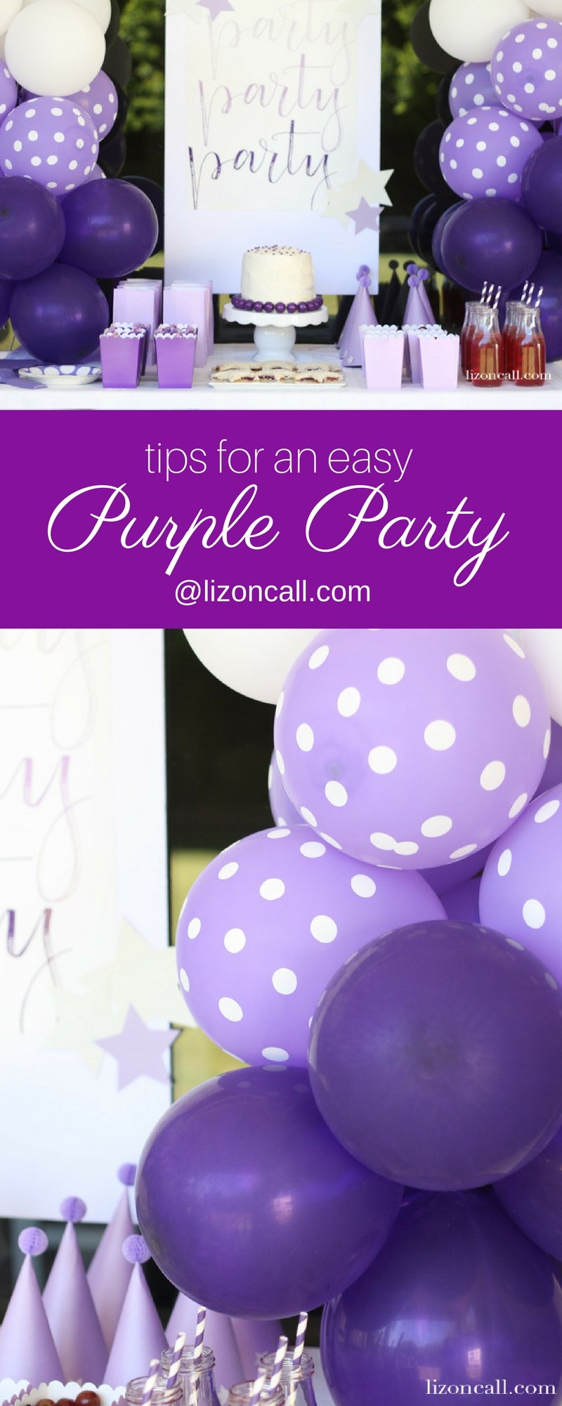 purple and black party theme