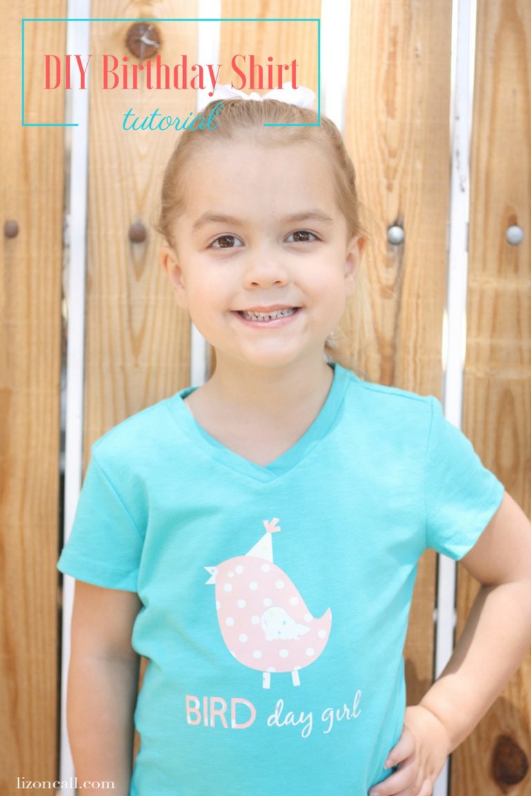 DIY Birthday Shirt with Cricut Patterned Iron On