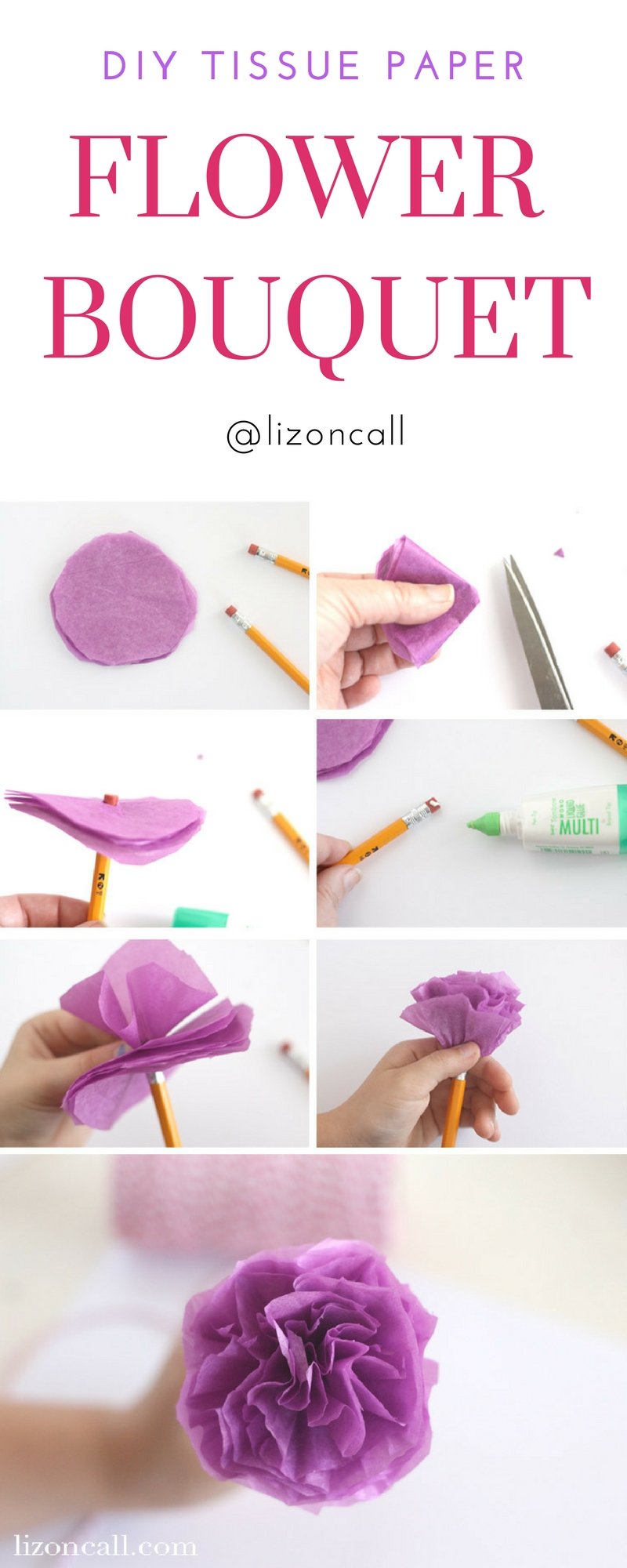 Easy DIY Crepe Paper Flower & Bouquet Ideas