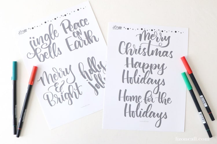 Christmas Greetings Lettering Workbook – Print Edition