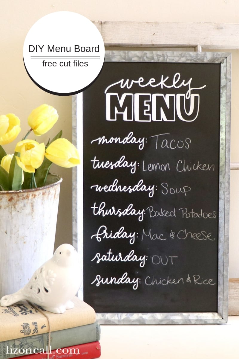 DIY Chalkboard Menu