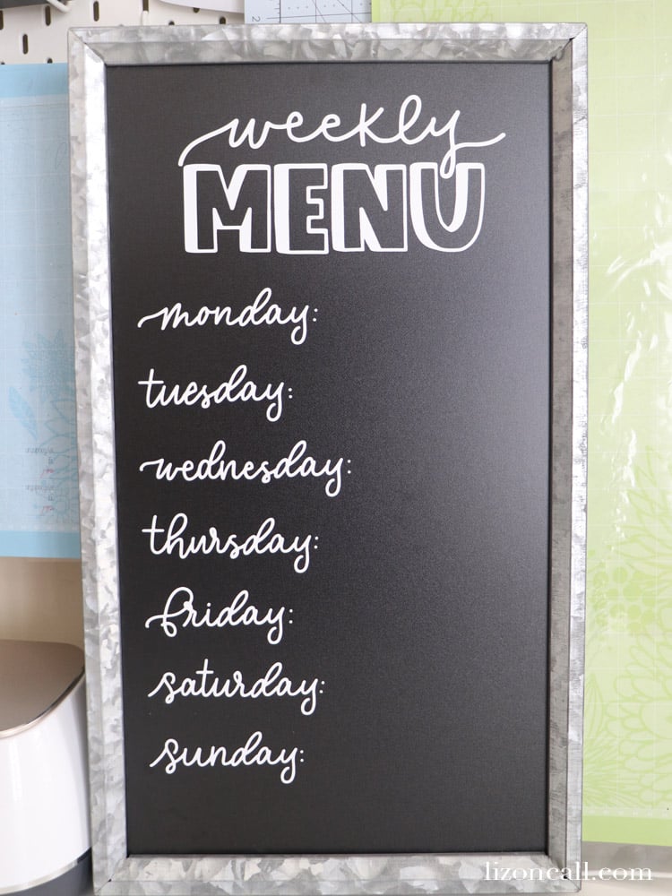 DIY Menu Planning Board (Printable) - Let's Get Crafty!