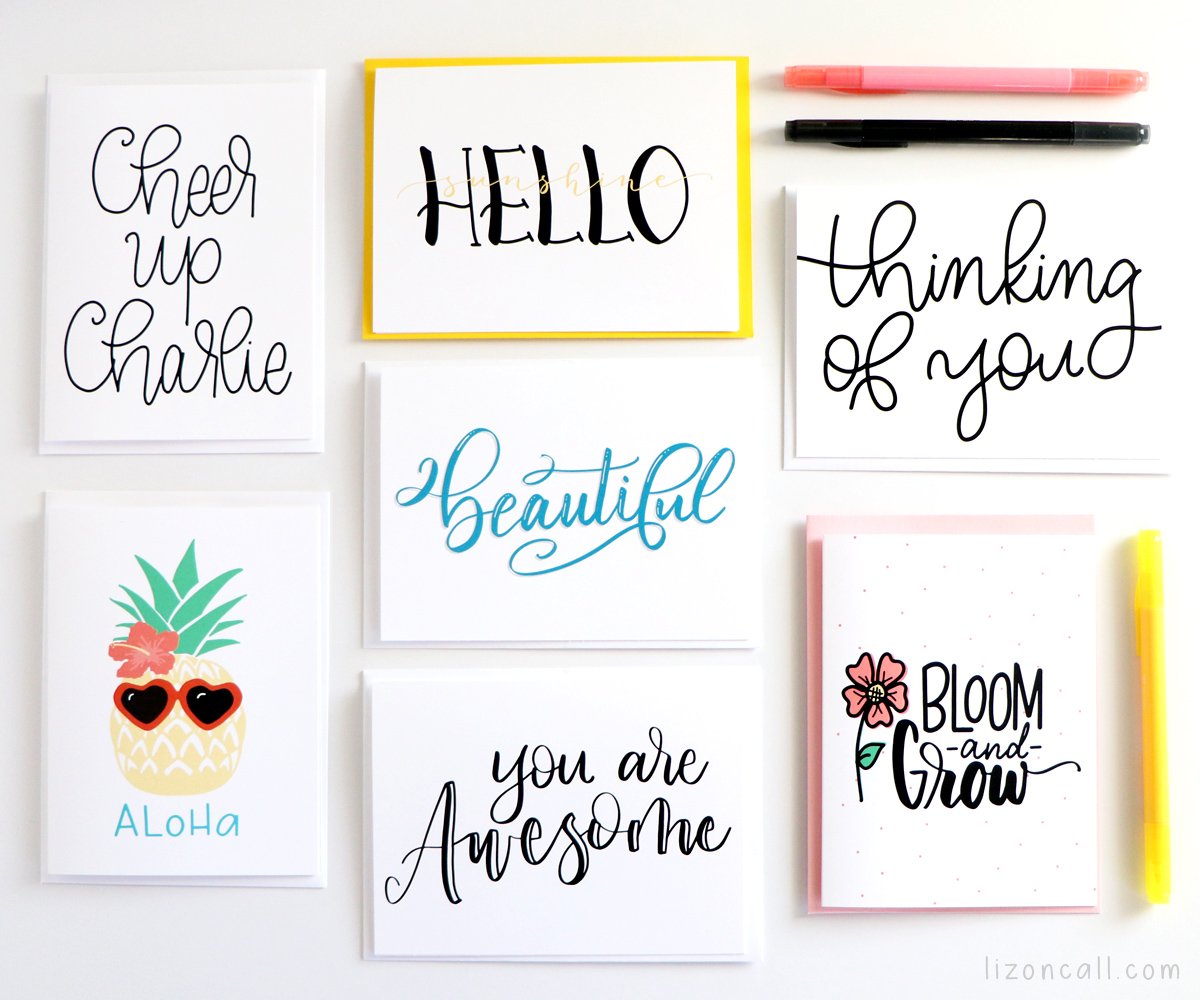 Make Greetings Cards with Hand Lettering