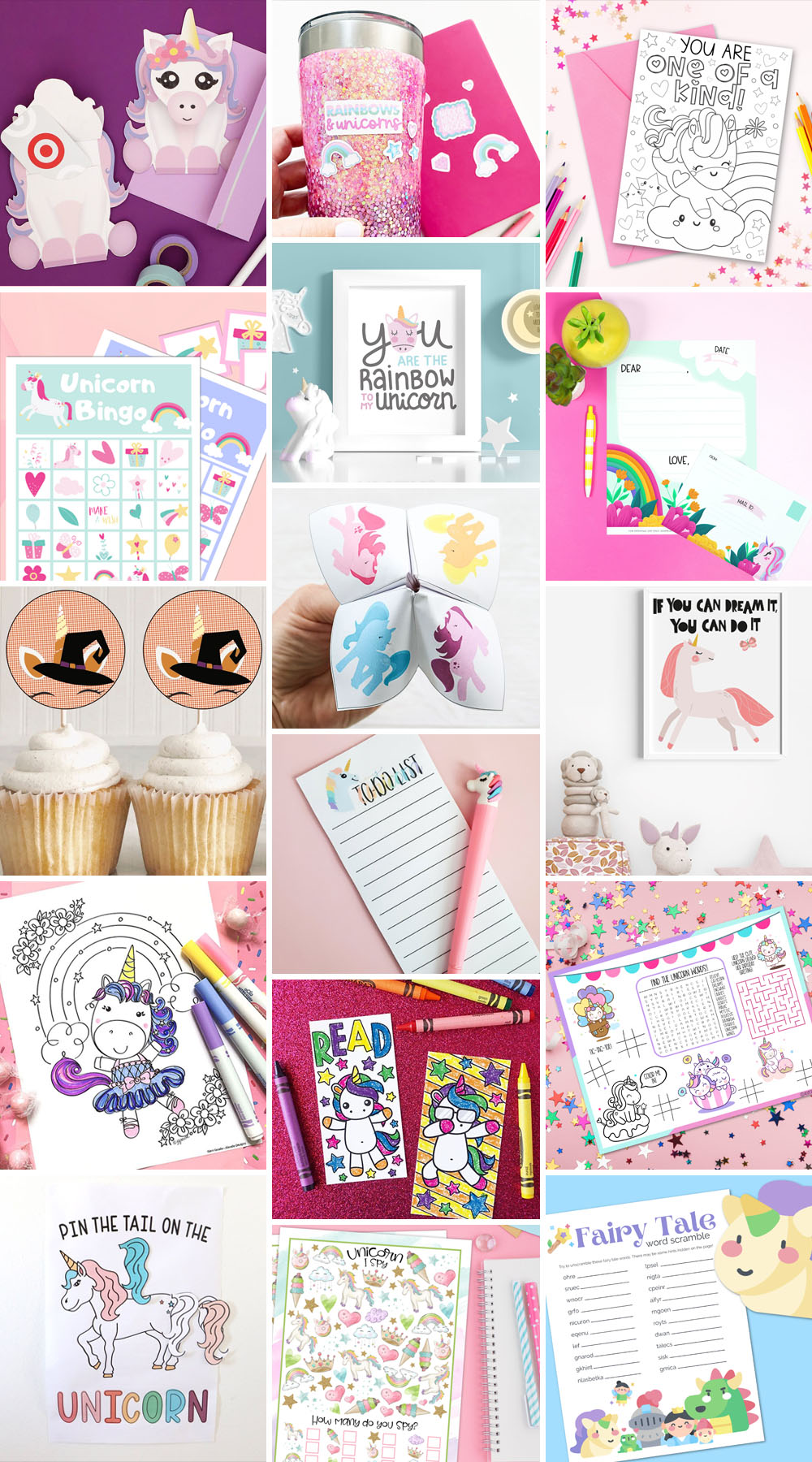 Free Pin The Tail On The Unicorn Printable