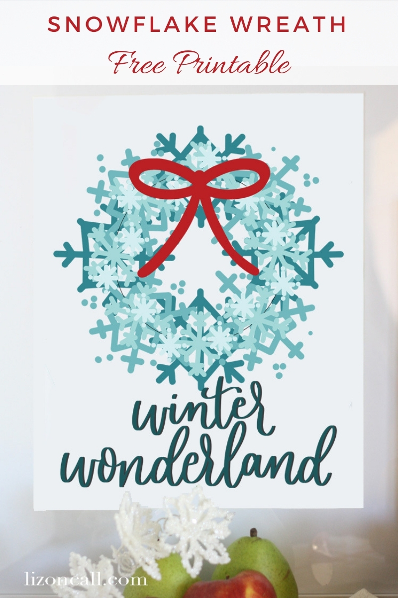 Winter Wonderland Wreath Printable