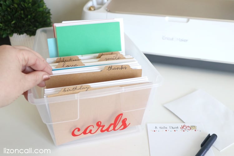 DIY Greeting Card Organizer