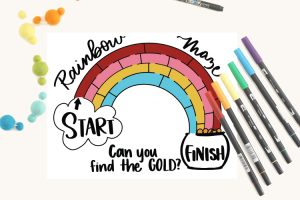 Rainbow Maze Free Printable